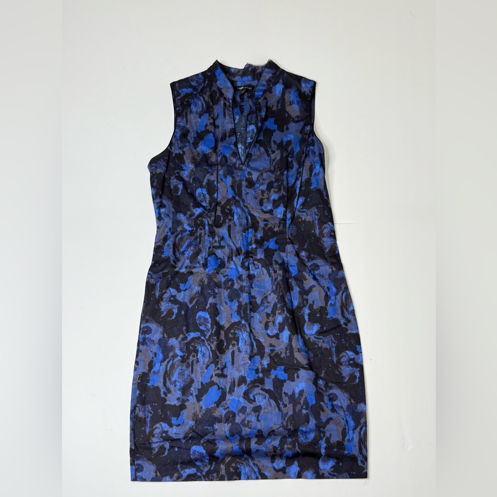 The Limited Blue and Black Sheath Midi Dress Size 12